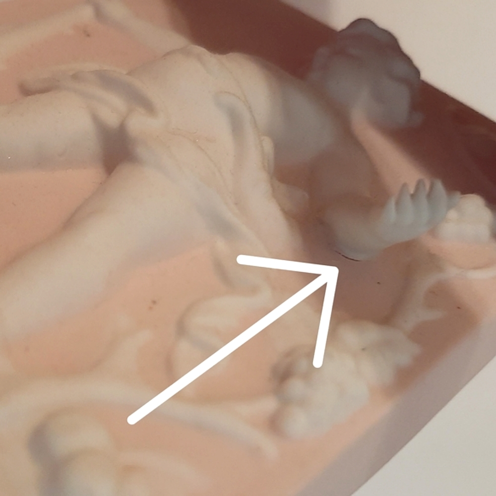 Vintage Bisque Pink & White Wall Plaques set of 4 - Picture 7 of 16